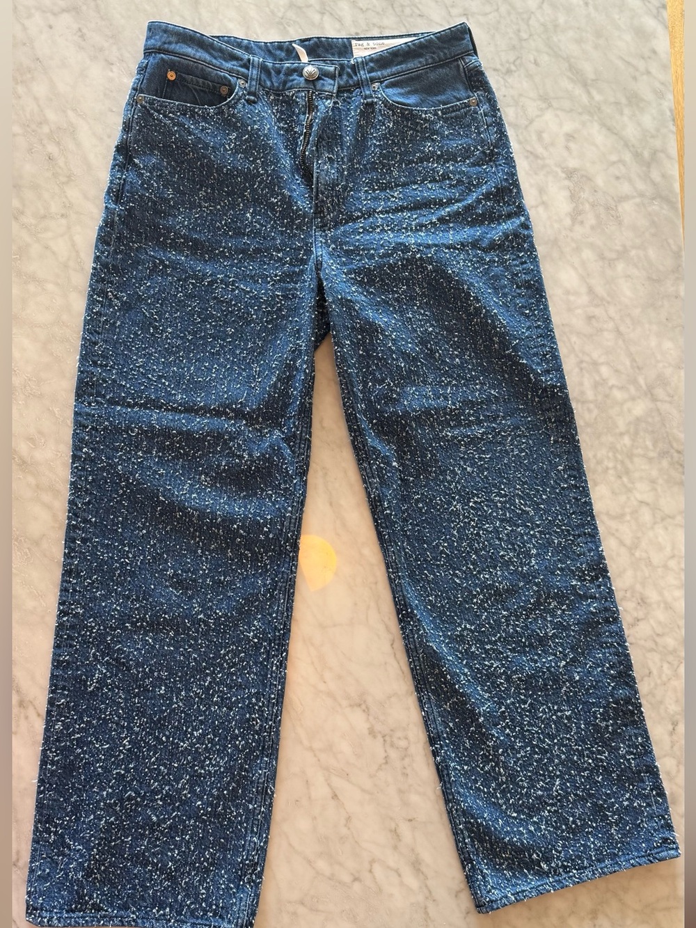 rag & bone Logan Mid Rise Wide Leg Denim